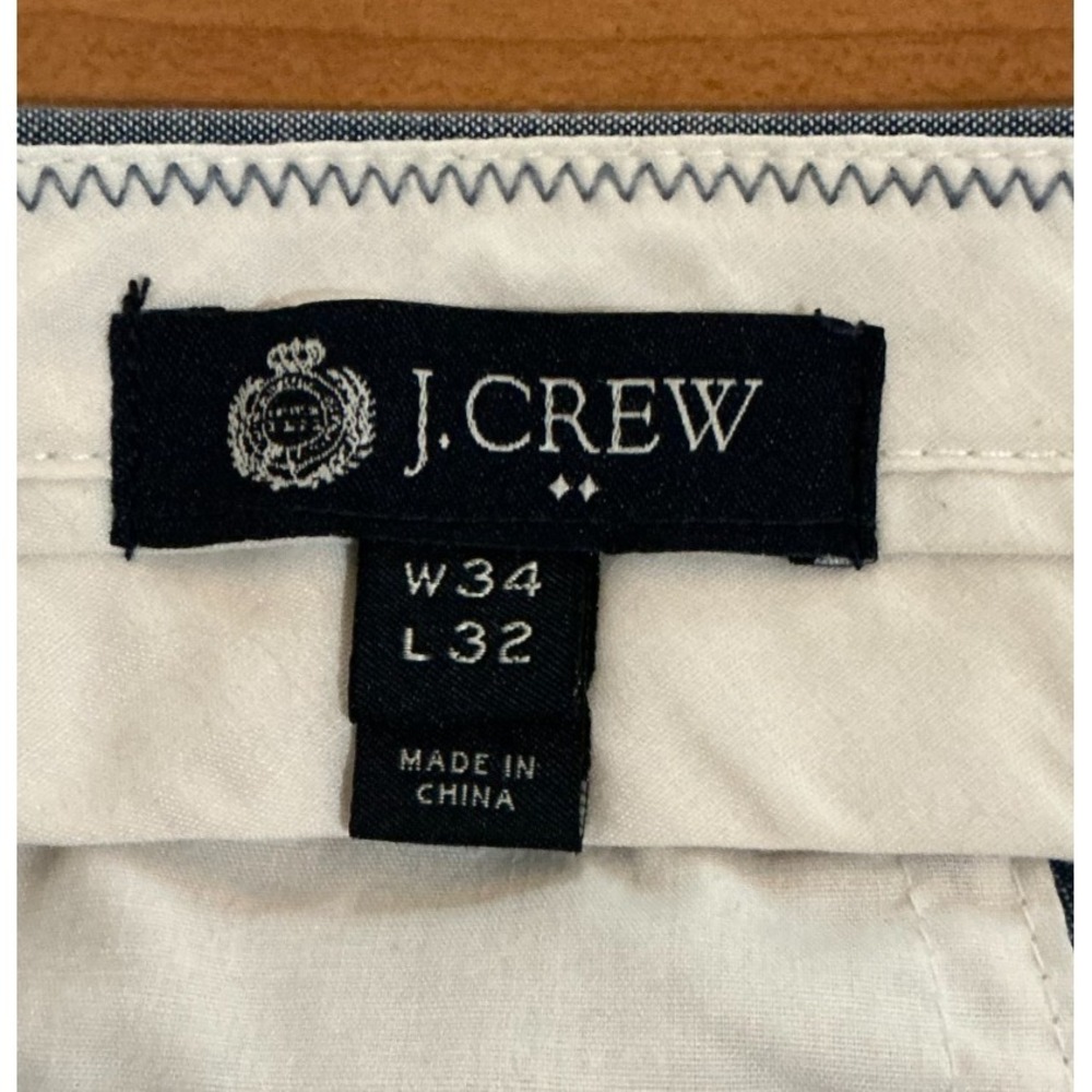 J.Crew Bedford Pants Mens 34 Blue Chambray Cotton Chino Flat Front Style - Picture 11 of 11
